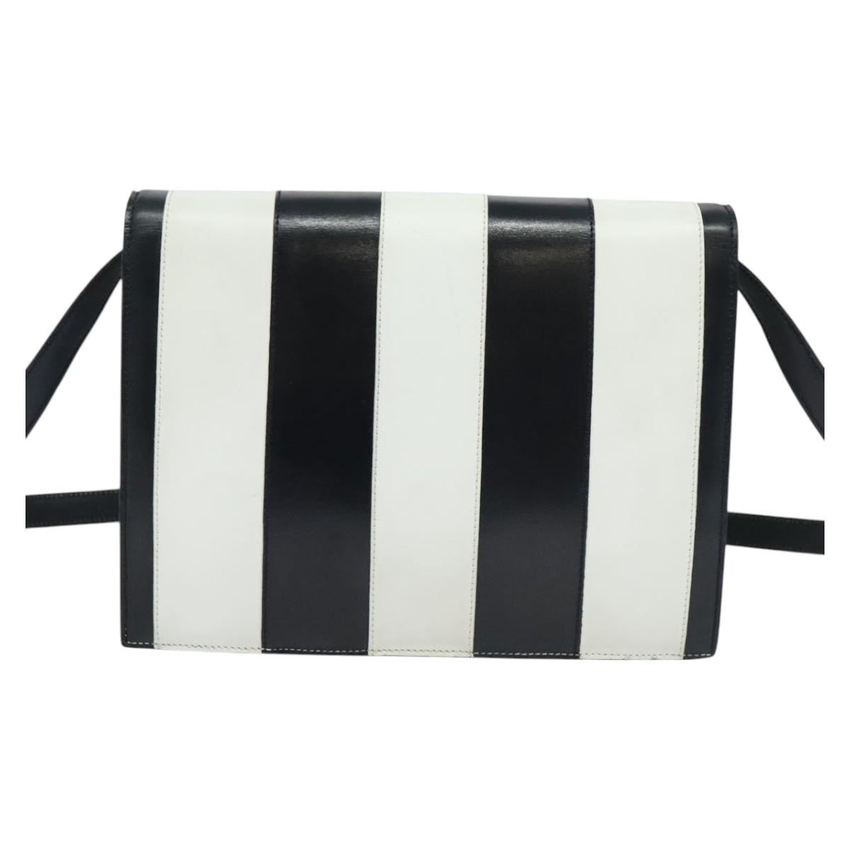 Celine Shoulder Bag Leather, WHITE, LEATHER, Shoulder bag