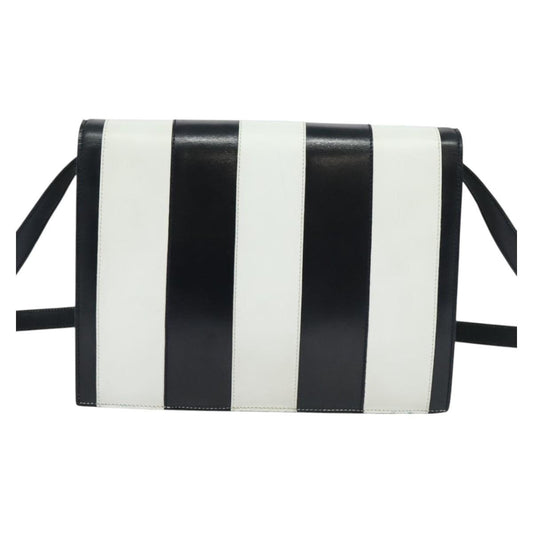 Celine Shoulder Bag Leather, WHITE, LEATHER, Shoulder bag