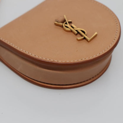 Saint Laurent Le K Chain Crossbody Bag Leather, BEIGE, LEATHER, Crossbody bag