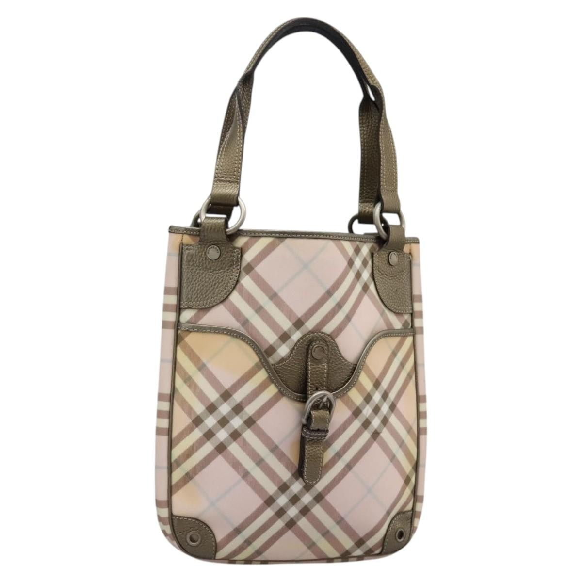 Burberry Nova Check Tote canvas check pattern, PINK, PVC, Tote bag