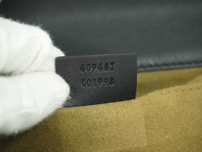 Gucci Padlock Shoulder Bag Leather, BLACK, LEATHER, Shoulder bag