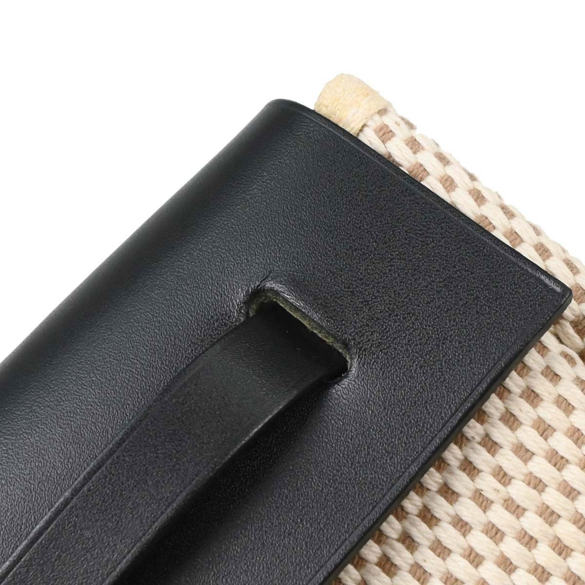 Hermes Herbag Clutch Canvas, Black, Canvas, Handbag