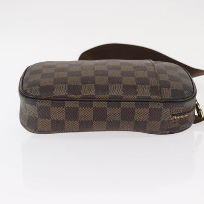 Louis Vuitton Pochette Gange Damier, BROWN, CANVAS, Clutche & pouche