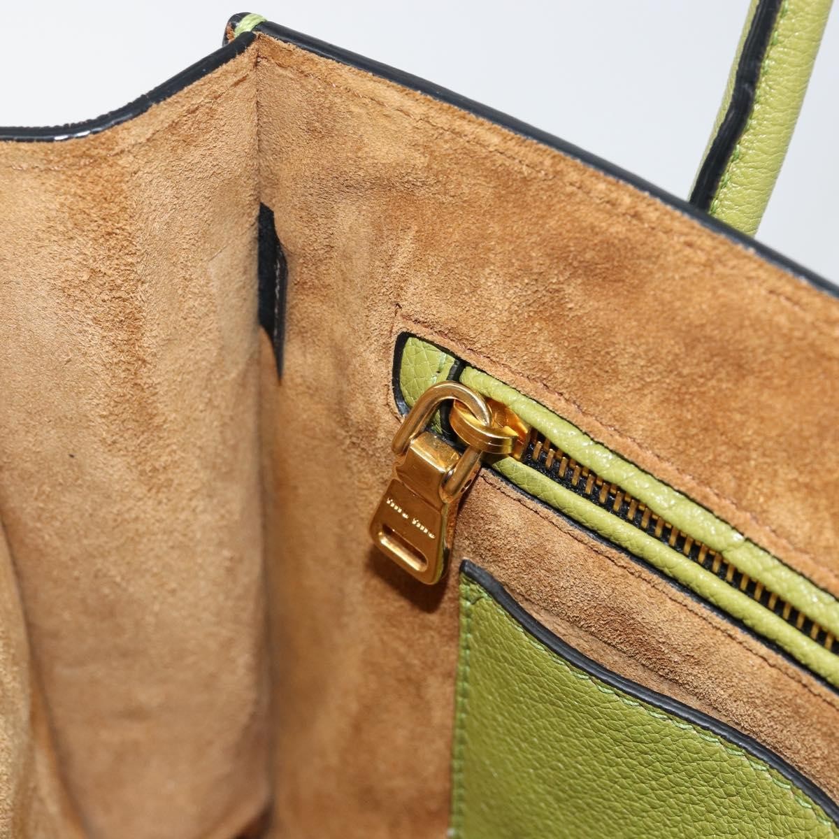 Miu Miu Madras Convertible Compartment Tote Leather, GREEN, LEATHER, Handbag