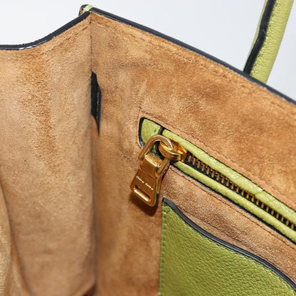 Miu Miu Madras Convertible Compartment Tote Leather, GREEN, LEATHER, Handbag