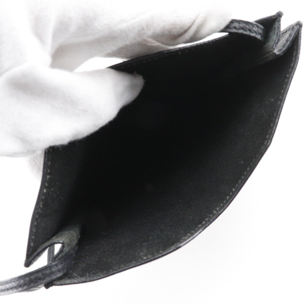 Hermes Onimaitou Handbag Leather, BLACK, LEATHER, Shoulder bag