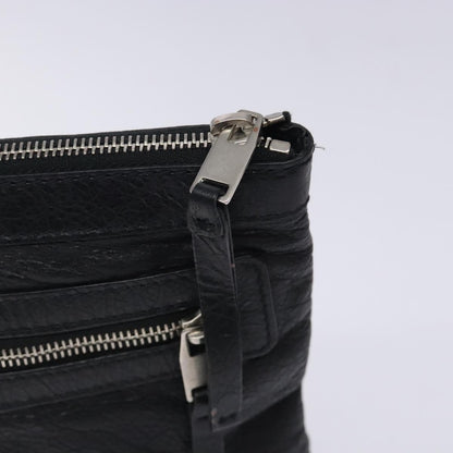 Balenciaga Classic City Clip Pouch Leather, BLACK, LEATHER, Clutche & pouche