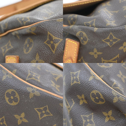 Louis Vuitton Saumur Handbag Monogram Canvas, BROWN, CANVAS, Shoulder bag