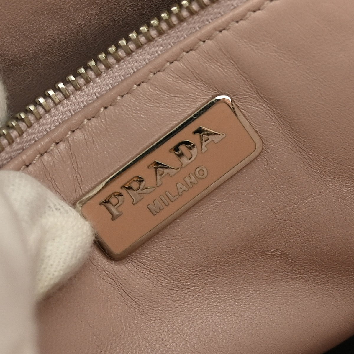 Prada Hand Strap Clutch Saffiano Leather, PINK, LEATHER, Clutche & pouche