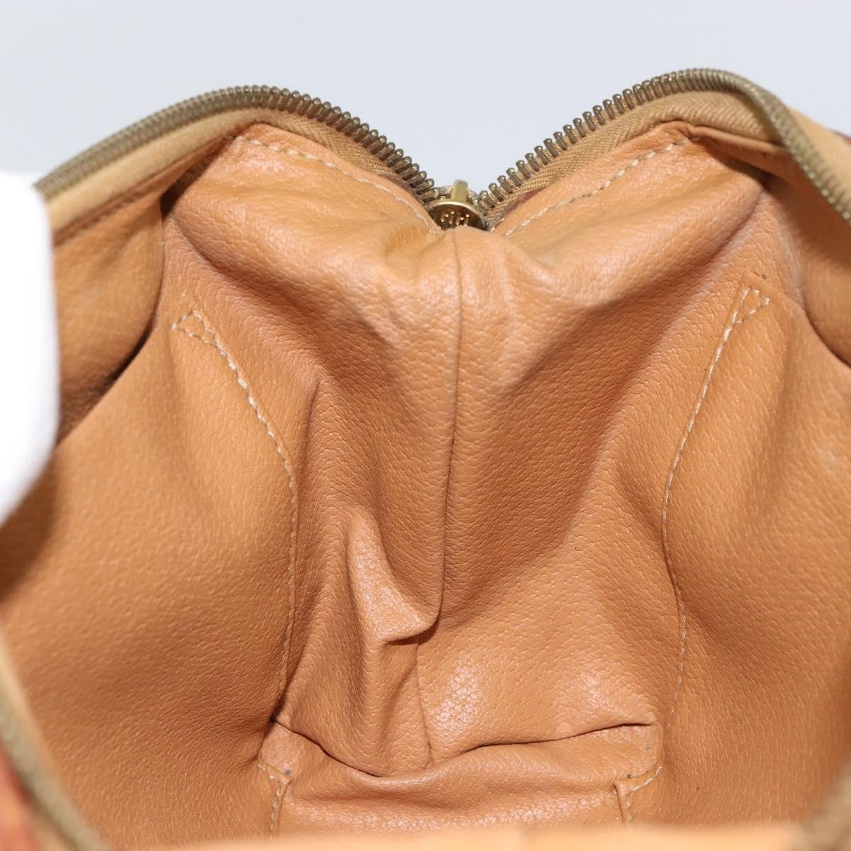 Celine Macadam Pochette Canvas and Leather, BROWN, CANVAS, Clutche & pouche