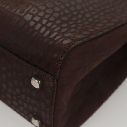 Salvatore Ferragamo Gancini handbag Leather, BROWN, LEATHER, Handbag