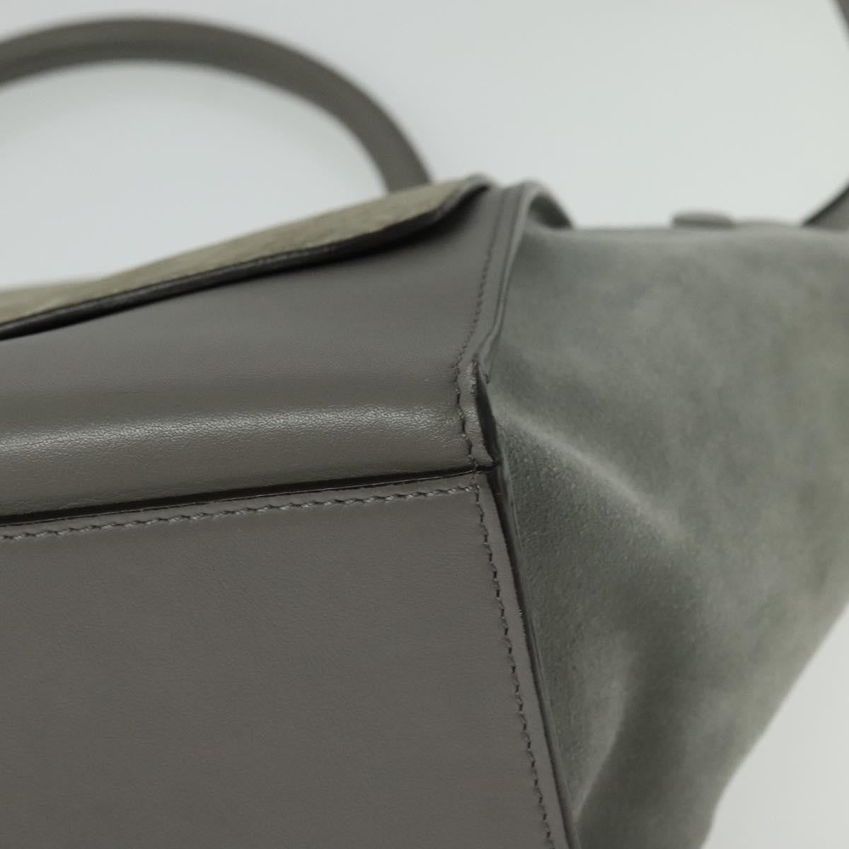Celine Trapeze Bag Suede, GRAY, SUEDE, Handbag