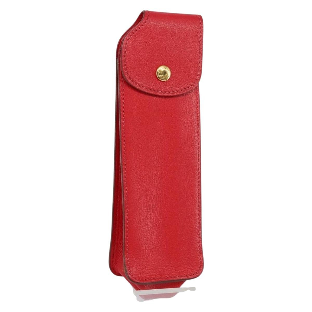 Hermes Glasses Case Leather, RED, LEATHER, Wallets