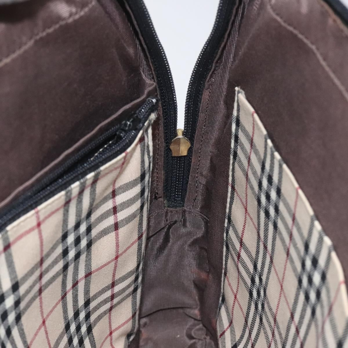 Burberry Vintage Handbag Leather, BLACK, LEATHER, Handbag