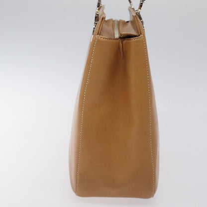 Salvatore Ferragamo Gancini Shoulder Bag Leather, BROWN, LEATHER, Shoulder bag