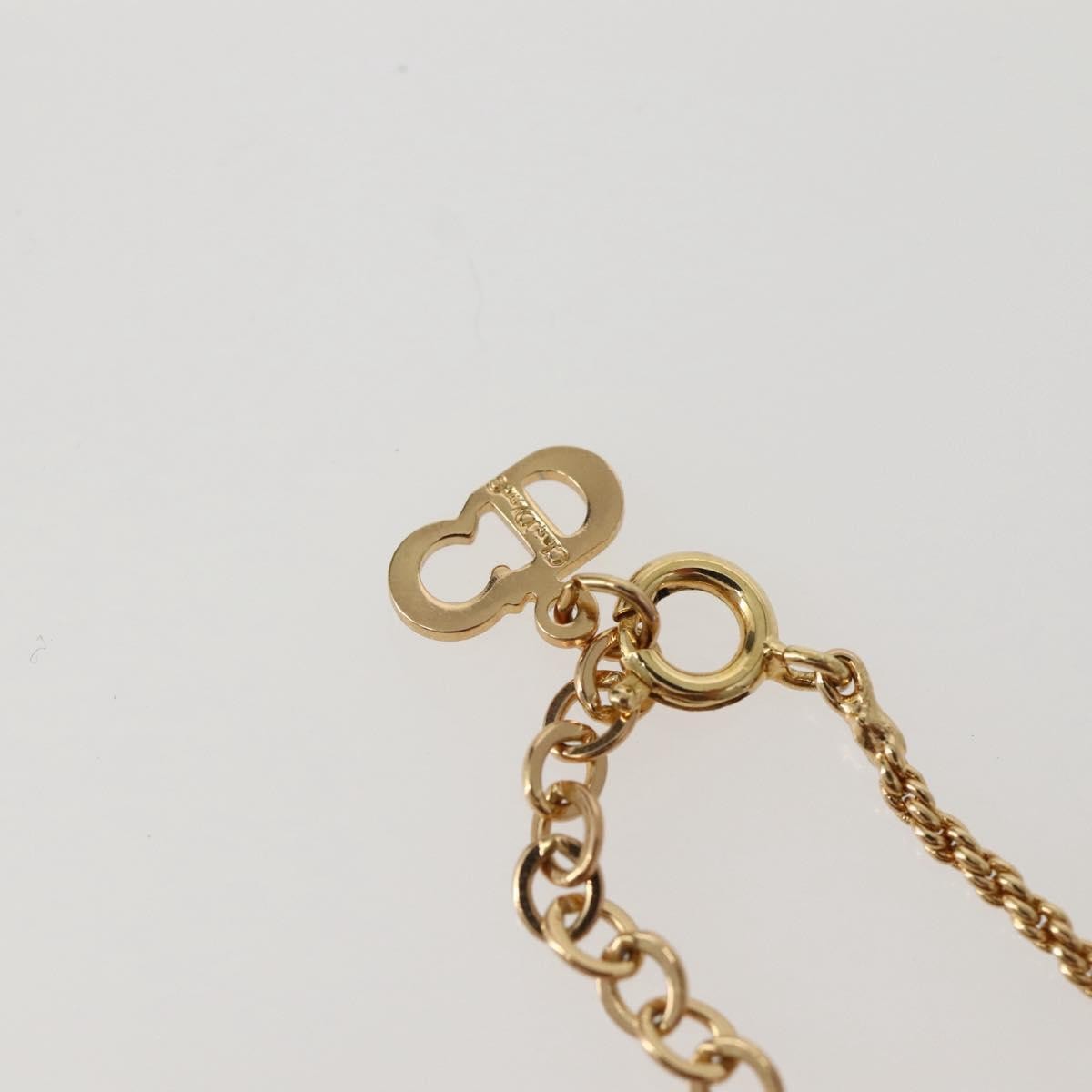 Christian Dior CD Pendant Necklace Metal, GOLD, METAL, Necklace