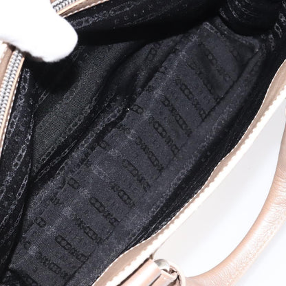 Celine Boogie Satchel Leather, GOLD, LEATHER, Handbag