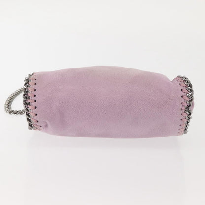 Stella McCartney Falabella Fold Over Crossbody Bag Suede, PINK, SUEDE, Crossbody bag