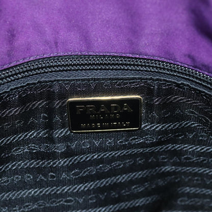 Prada Convertible Chain Tote Quilted Tessuto, PURPLE, NYLON, Shoulder bag