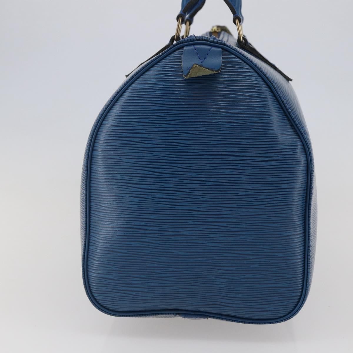 Louis Vuitton Speedy Handbag Epi Leather, BLUE, LEATHER, Handbag