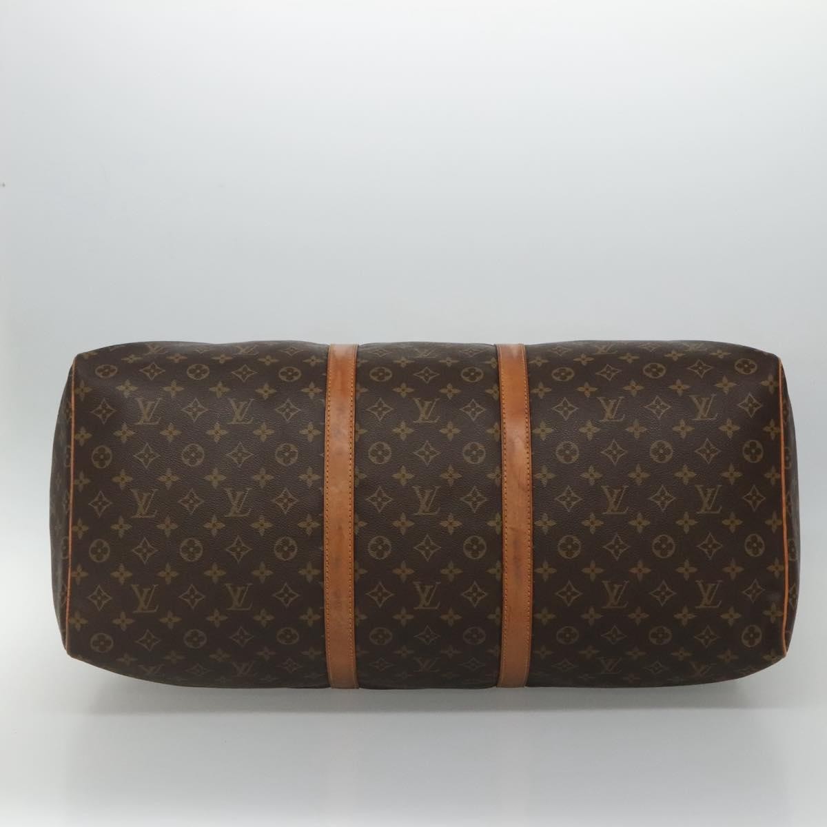 Louis Vuitton Keepall Bag Monogram Canvas, BROWN, CANVAS, Travel bag