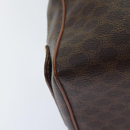Celine Macadam Pochette Canvas and Leather, BROWN, CANVAS, Clutche & pouche
