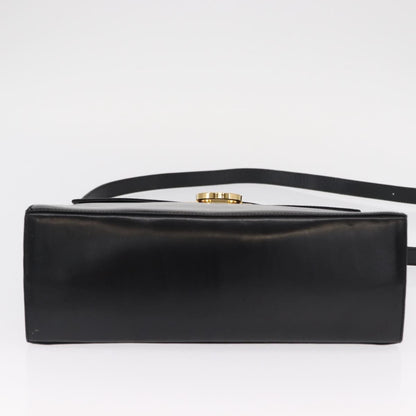 Salvatore Ferragamo Convertible Top Handle Bag Leather, BLACK, LEATHER, Handbag