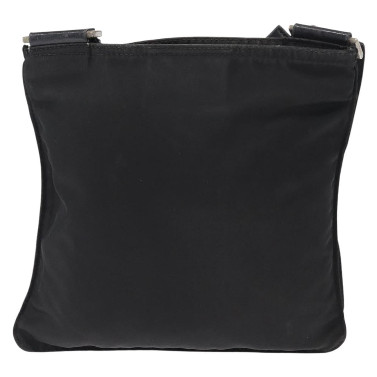 Prada Front Pocket Messenger Bag Tessuto, BLACK, NYLON, Shoulder bag