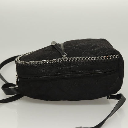Stella McCartney Falabella Flap Pocket Backpack Shaggy Deer, BLACK, SUEDE, Backpack