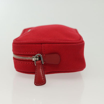 Prada Zip Around Toiletry Bag Canvas, RED, CANVAS, Clutche & pouche