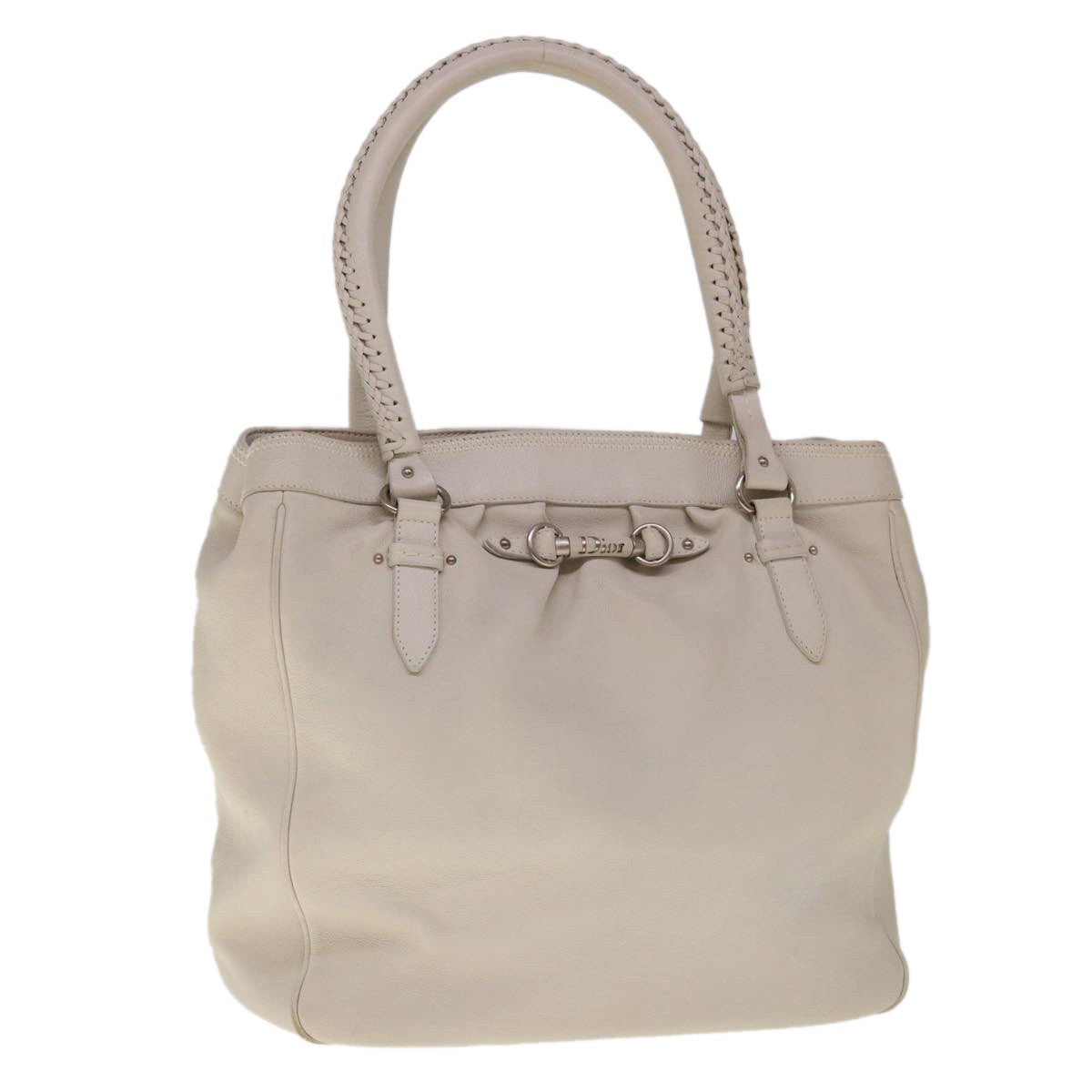 Christian Dior Vintage Handbag Leather, WHITE, LEATHER, Handbag