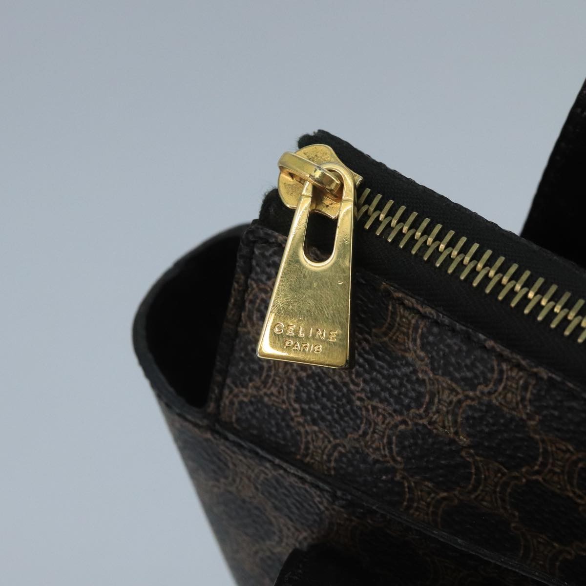 Celine C Macadam Handbag PVC Leather, Black, PVC, Handbag