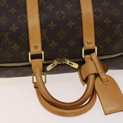 Louis Vuitton Keepall Bag Monogram Canvas, BROWN, CANVAS, Travel bag