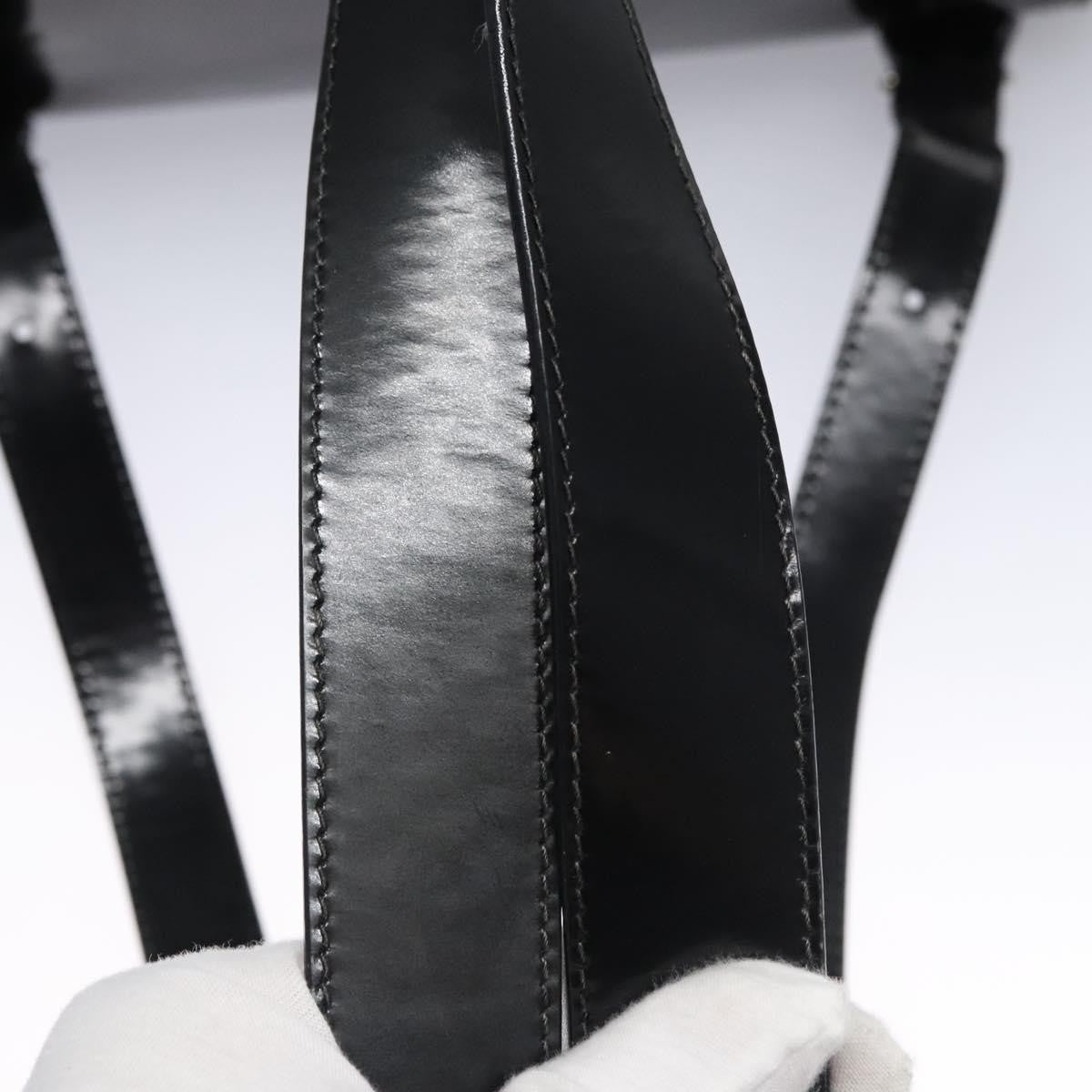 Gucci Vintage Bamboo Backpack Patent, BLACK, PATENT_LEATHER, Backpack