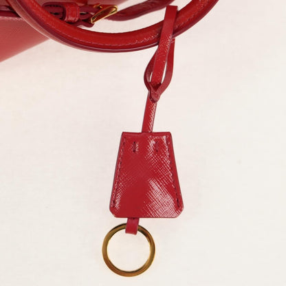 Prada Galleria Double Zip Tote Vernice Saffiano Leather, RED, LEATHER, Handbag