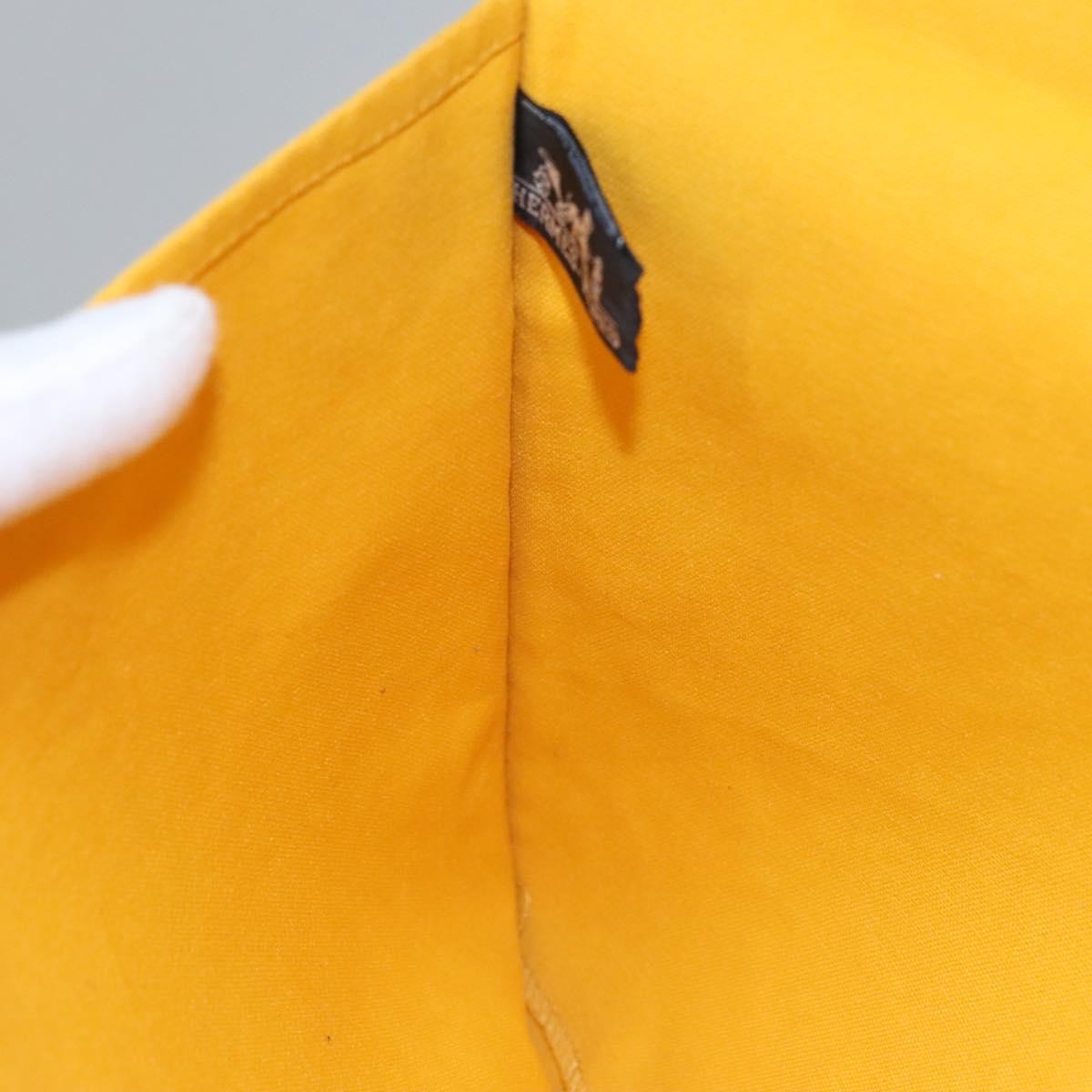 Hermes Vintage Clutch Canvas, YELLOW, CANVAS, Clutche & pouche