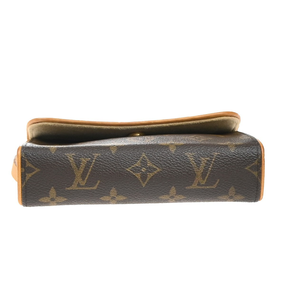 Louis Vuitton Florentine Pochette Monogram Canvas, BROWN, LEATHER, Clutche & pouche