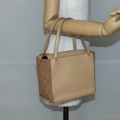 Burberry Vintage Handbag Leather, BEIGE, LEATHER, Handbag