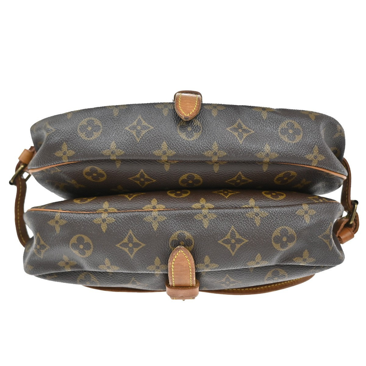 Louis Vuitton Saumur Handbag Monogram Canvas, BROWN, CANVAS, Shoulder bag