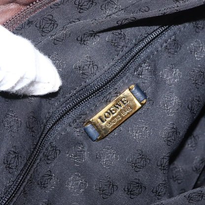 Loewe Anagram Shoulder Bag Leather, BROWN, LEATHER, Shoulder bag