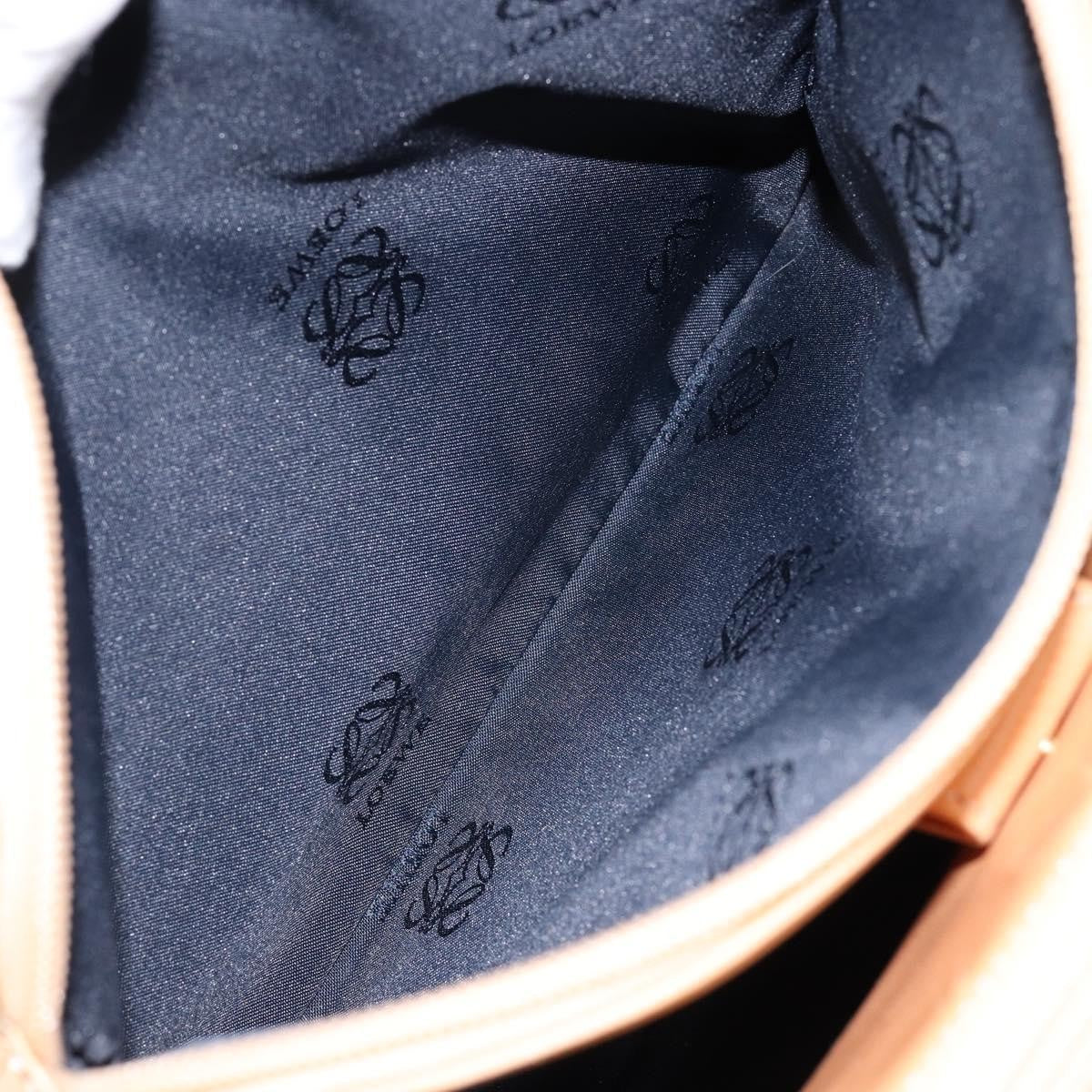 Loewe Anagram handbag Leather, BEIGE, LEATHER, Handbag