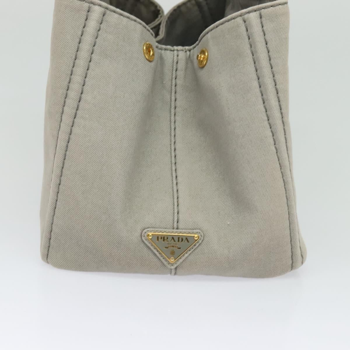Prada Canapa Tote Canvas, GRAY, CANVAS, Tote bag