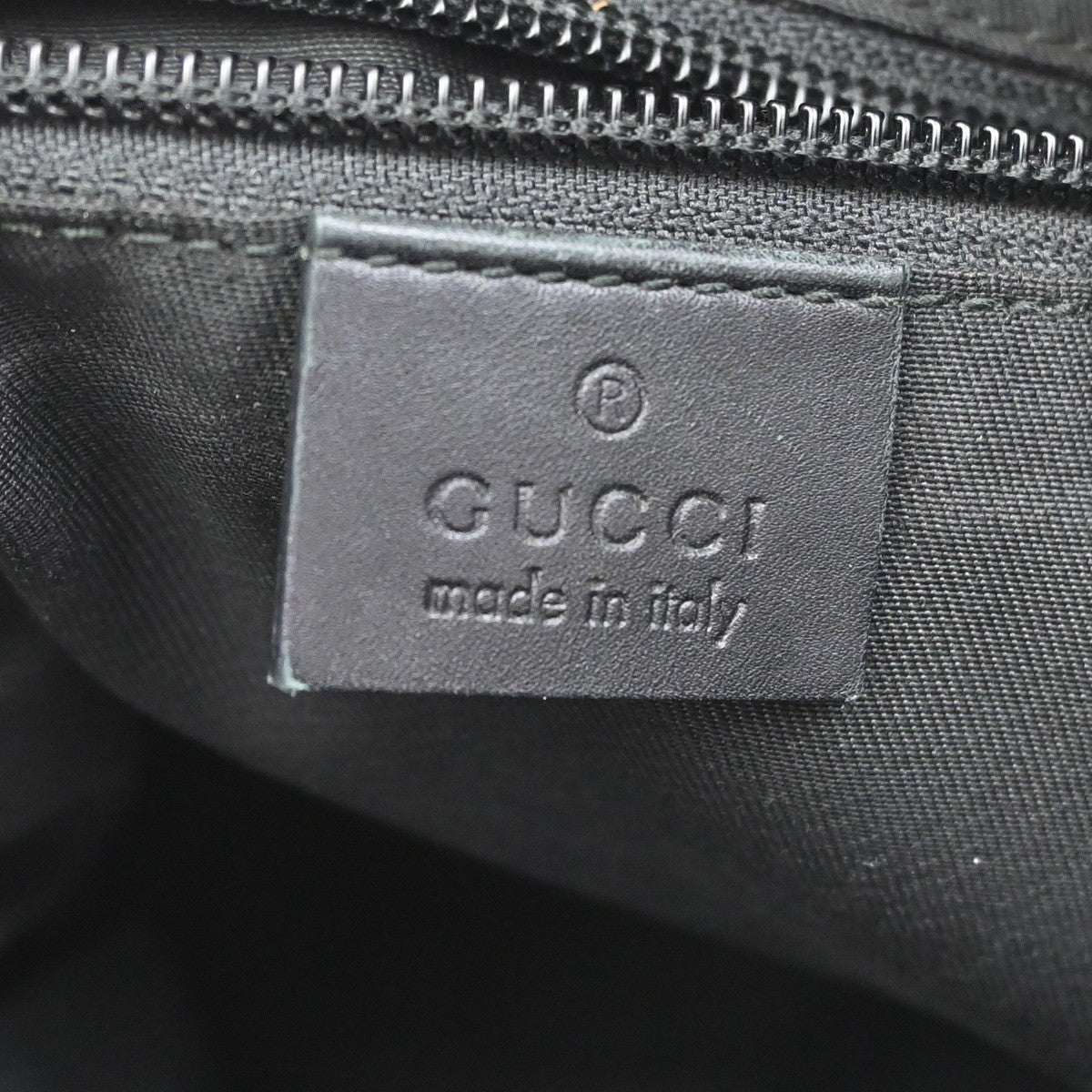 Gucci Zip Messenger GG Canvas with Perforated Leather, BLACK, CANVAS, Shoulder bag