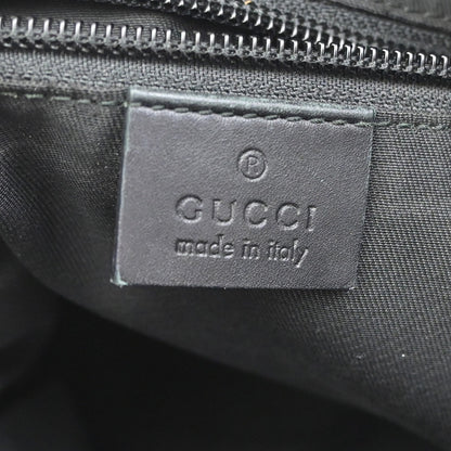 Gucci Zip Messenger GG Canvas with Perforated Leather, BLACK, CANVAS, Shoulder bag