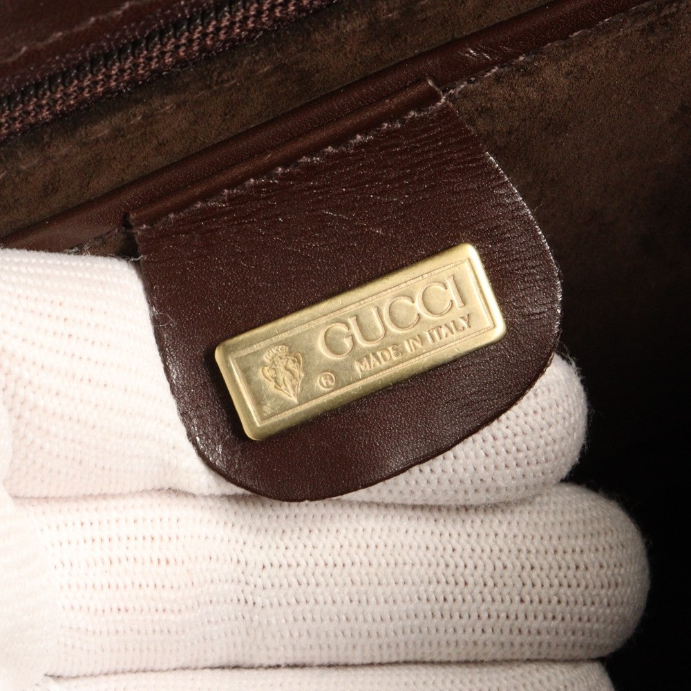 Gucci Old Gucci shoulder bag Suede and Leather, BROWN, LEATHER, Shoulder bag