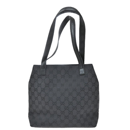 Gucci Double Pocket Tote GG Canvas, BLACK, CANVAS, Tote bag
