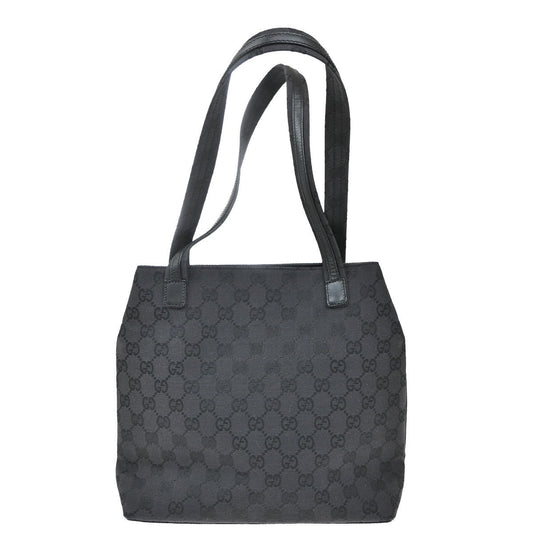 Gucci Double Pocket Tote GG Canvas, BLACK, CANVAS, Tote bag