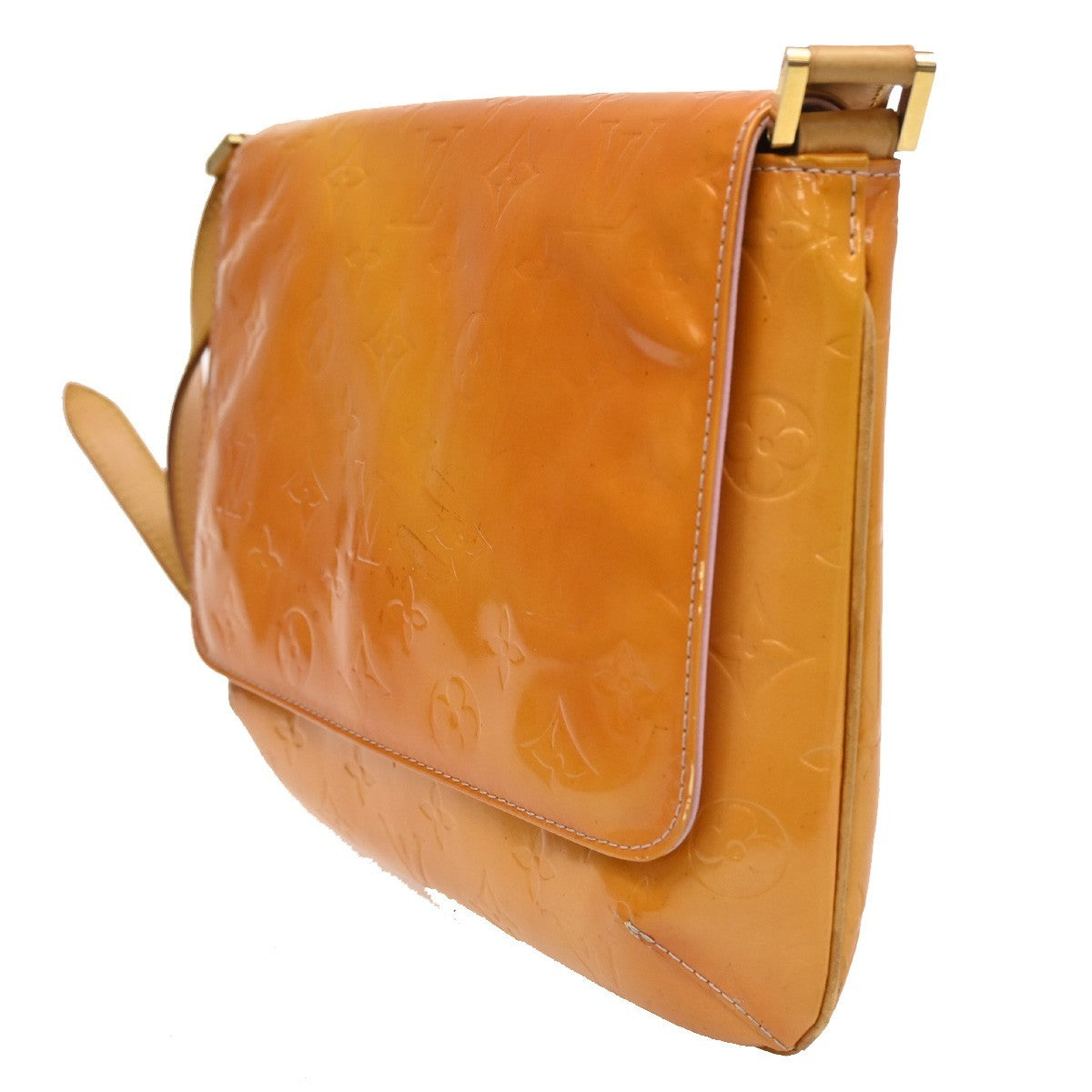 Louis Vuitton Thompson Street Handbag Monogram Vernis, YELLOW, PATENT_LEATHER, Shoulder bag