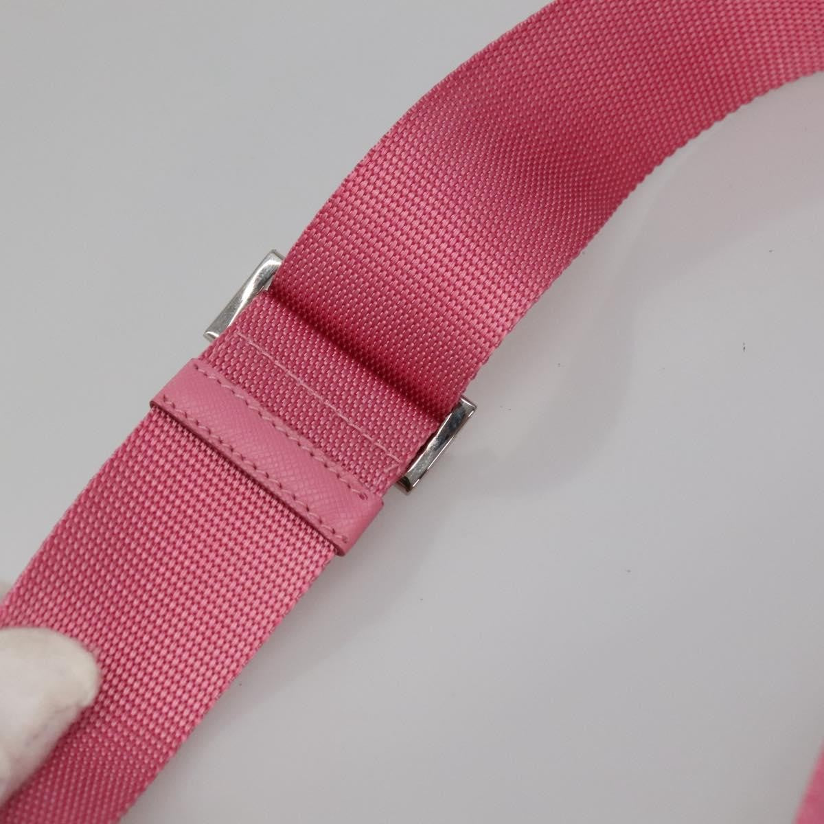 Prada Front Pocket Messenger Bag Tessuto, PINK, NYLON, Shoulder bag