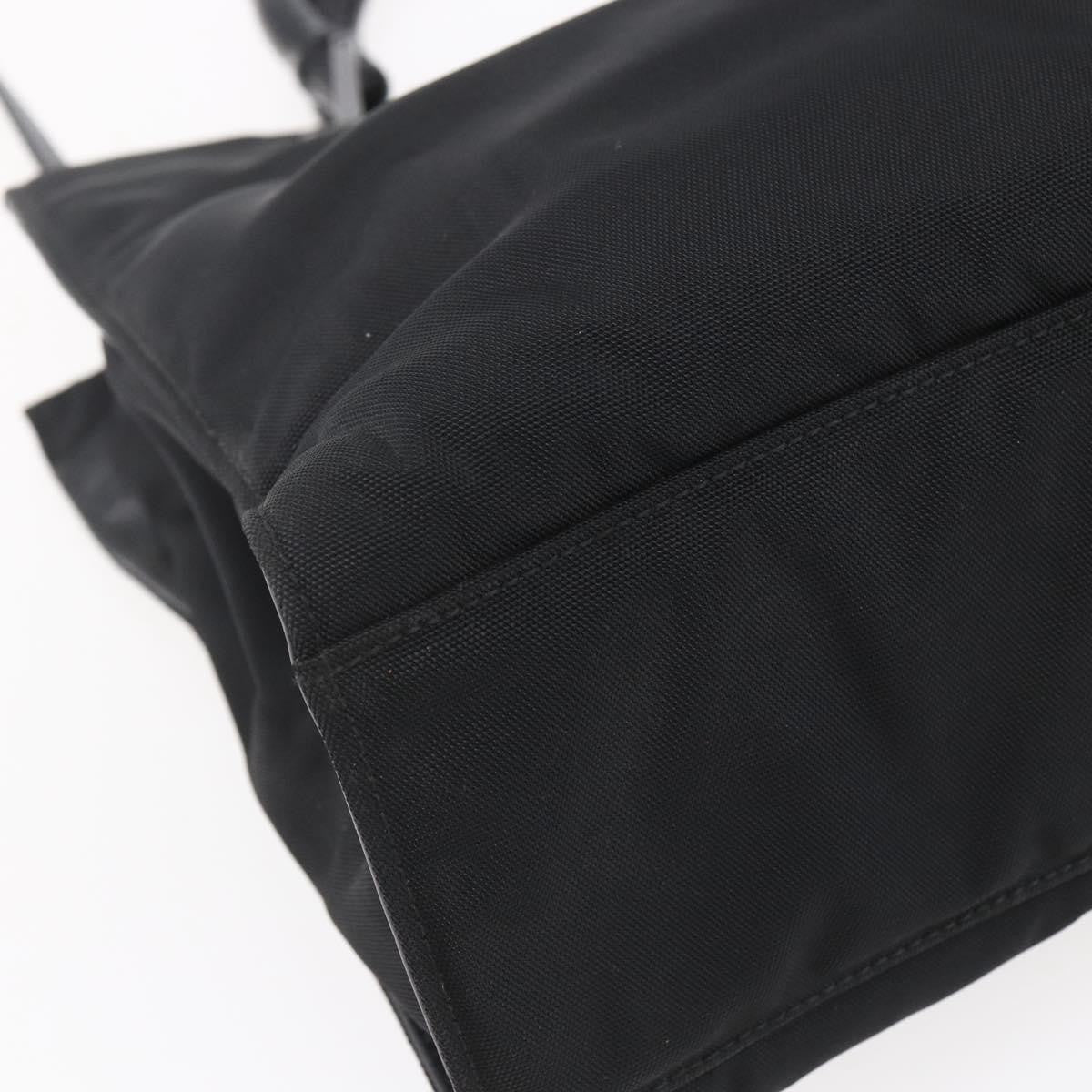 Gucci Vintage Bamboo Handle Tote Nylon, BLACK, NYLON, Handbag